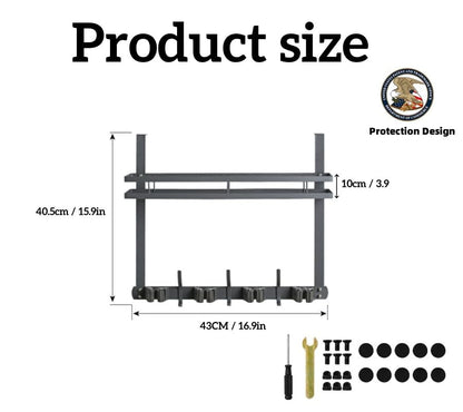 Over the Door Heavy Duty Metal Broom & Mop Holder