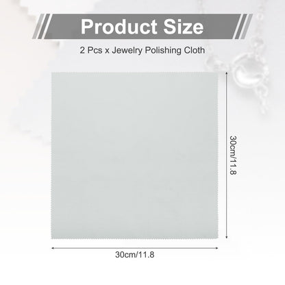 Jewelry Polishing Cloth 11.8x11.8 Inch Silver Polish Cleaning Cloths Jewelry Cleaner for Gold