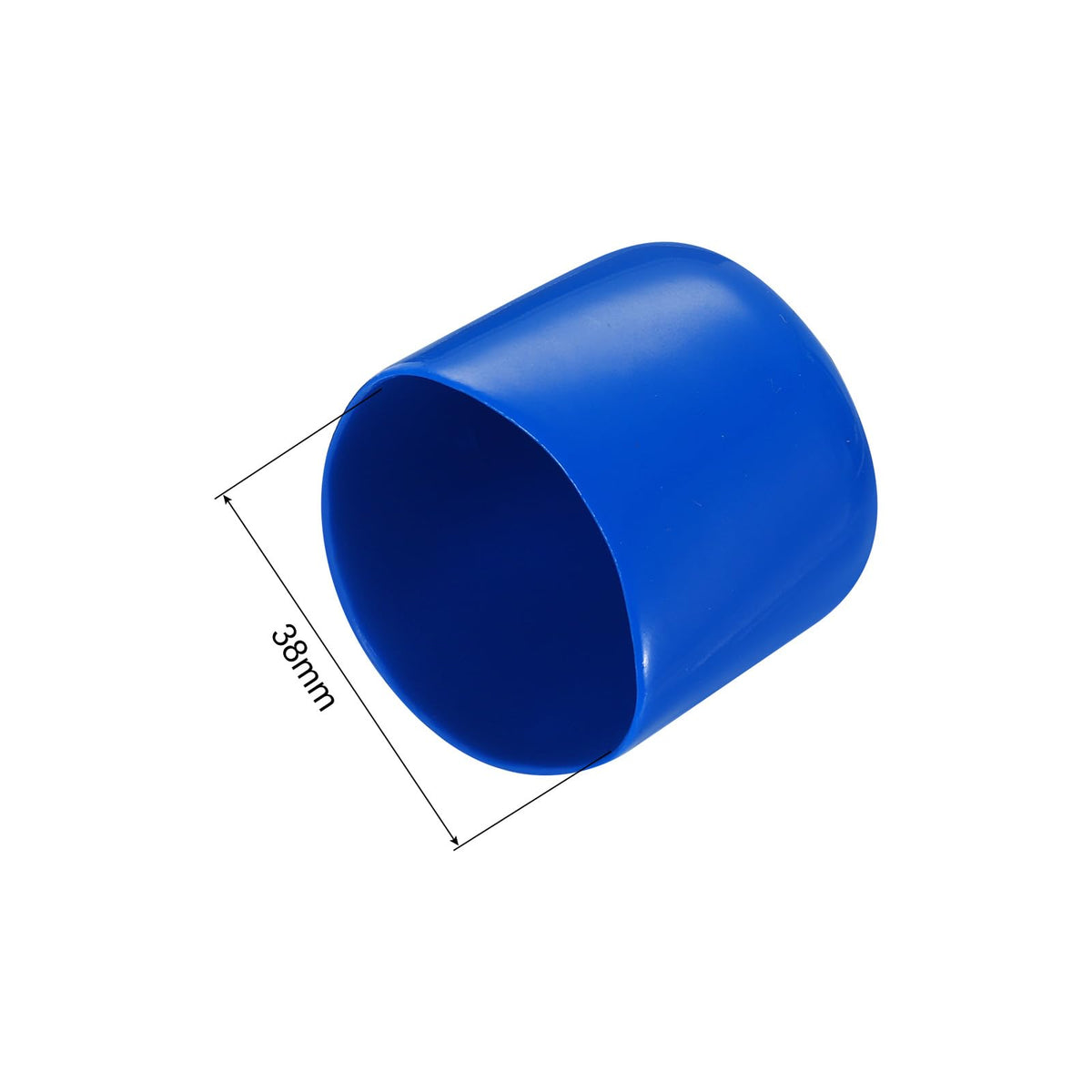 20pcs Rubber End Caps 38mm ID Vinyl PVC Round Tube Bolt Cap Cover Screw Thread Protectors Blue