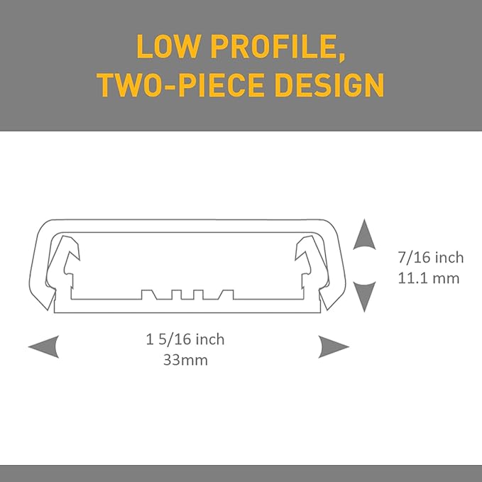 Legrand Wiremold NM9-10 Nonmetallic Plastic Raceway for Extending Power, Accessory Pack with Screws and Anchors, Wire Clips, and Joint Cover (1 Pack)