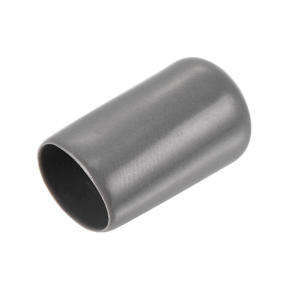 20pcs Rubber End Caps 11mm ID Vinyl PVC Round Tube Bolt Cap Cover Screw Thread Protectors Dark Grey