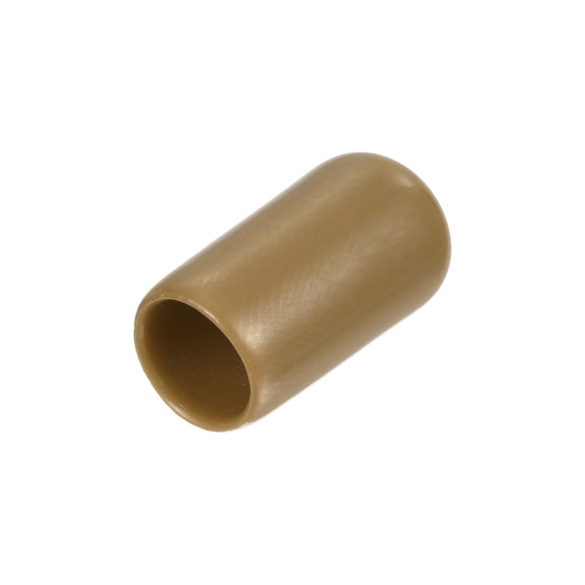 20pcs Rubber End Caps 7.5mm ID Vinyl PVC Round Tube Bolt Cap Cover Screw Thread Protectors Light Brown
