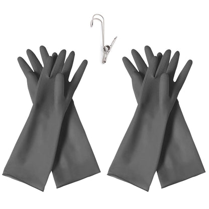 Dishwashing Gloves 2 Pairs of Premium Rubber Dish Gloves for Cleaning