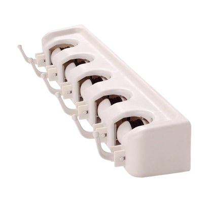 Mop Holder Wall Mount 5 Slots Heavy Duty Organizer Shelf