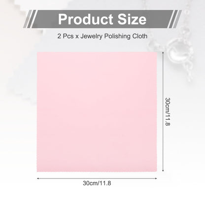 Jewelry Polishing Cloth 11.8x11.8 Inch Silver Polish Cleaning Cloths Jewelry Cleaner for Gold