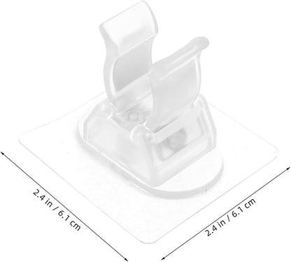 2Pcs Wall Mounted Mop Holder Adhesive Broom Organizer for Bathroom Kitchen and Laundry Room Simple Design Easy Installation Lightweight and Wall Holder for Brooms