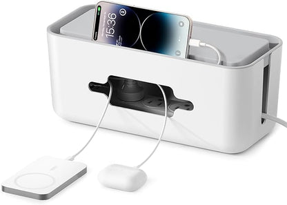 ORICO Cable Management Box, Cord Hider Box to Conceal Power Strips on Desk or Floor, Keeping Cords Tidy and Protected from Damage, Stylish Cable Organizers for Home, Office, School - PB01