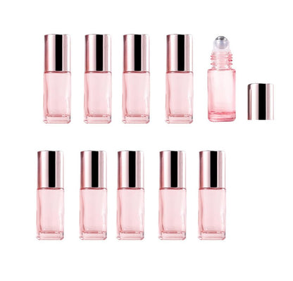 10 Pack Glass Essential Oil Roller Bottle Roll on Bottles (10 Count)