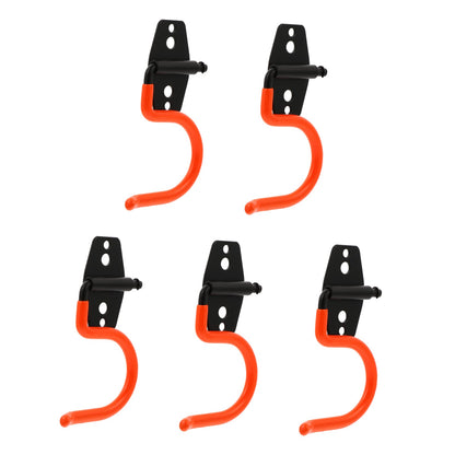 5pcs Heavy Duty Metal Storage Hooks Wall Mount Organizer for Garage Durable Broom Mop Hanger Garden Tool Holder for Efficient Vertical Space Utilization