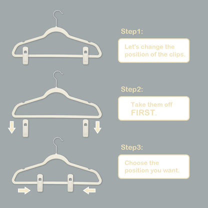 Velvet Hanger Clips (40 Count)