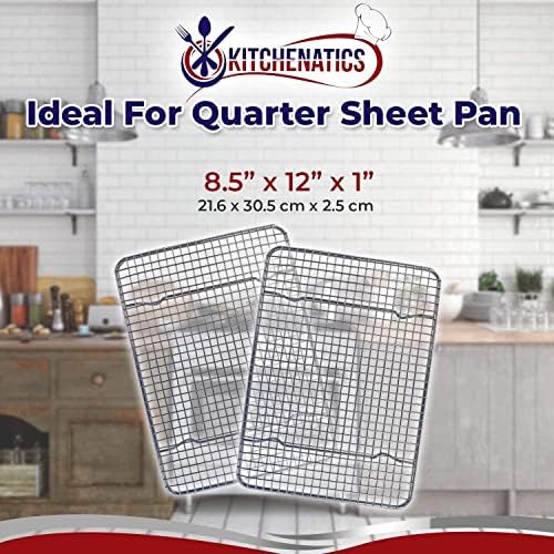 Kitchenatics Small Cooling Rack 8.5 x 12 In - Quarter Sheet Wire Rack