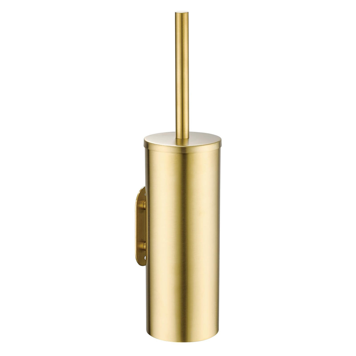 Brushed Gold Stainless Steel Wall Mounted Toilet Brush and Cover