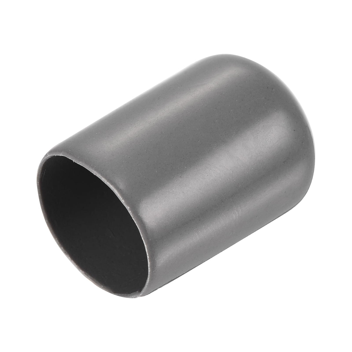 20pcs Rubber End Caps 17mm ID Vinyl PVC Round Tube Bolt Cap Cover Screw Thread Protectors Dark Grey