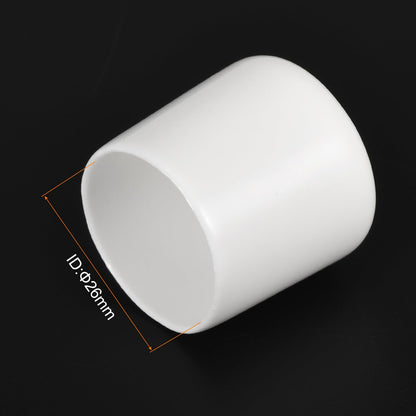 20pcs Rubber End Caps 26mm ID Vinyl Round End Cap Cover Screw Thread Protectors White