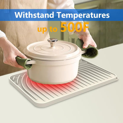 Dish drying mats for kitchen counter