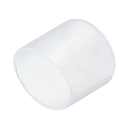 20pcs Rubber End Caps 30mm ID Vinyl PVC Round Tube Bolt Cap Cover Screw Thread Protectors Clear