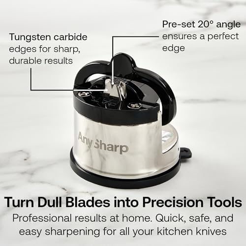 AnySharp – Pro – Easy to Use, Hands Free Knife Sharpener - Metal