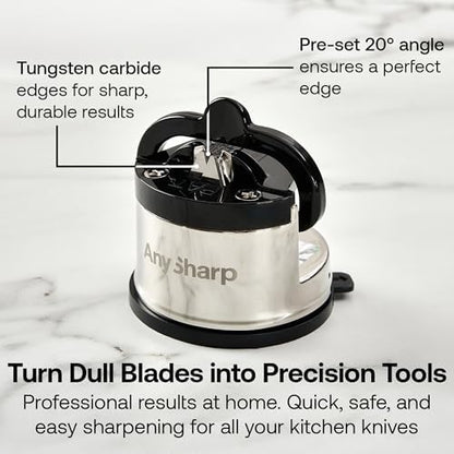 AnySharp – Pro – Easy to Use, Hands Free Knife Sharpener - Metal
