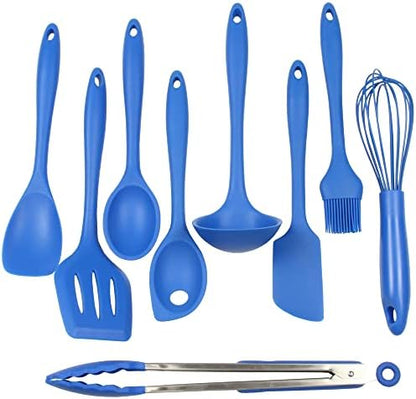 Chef Craft Premium Silicone Cooking Tongs, 12 inch, Blue