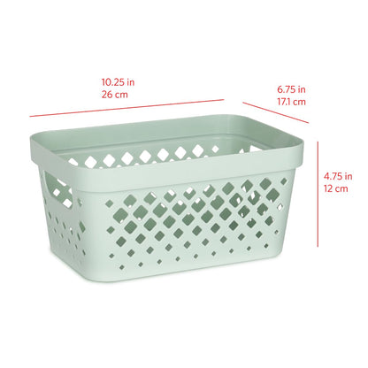 Plastic Baskets for Organizing (6 Count)