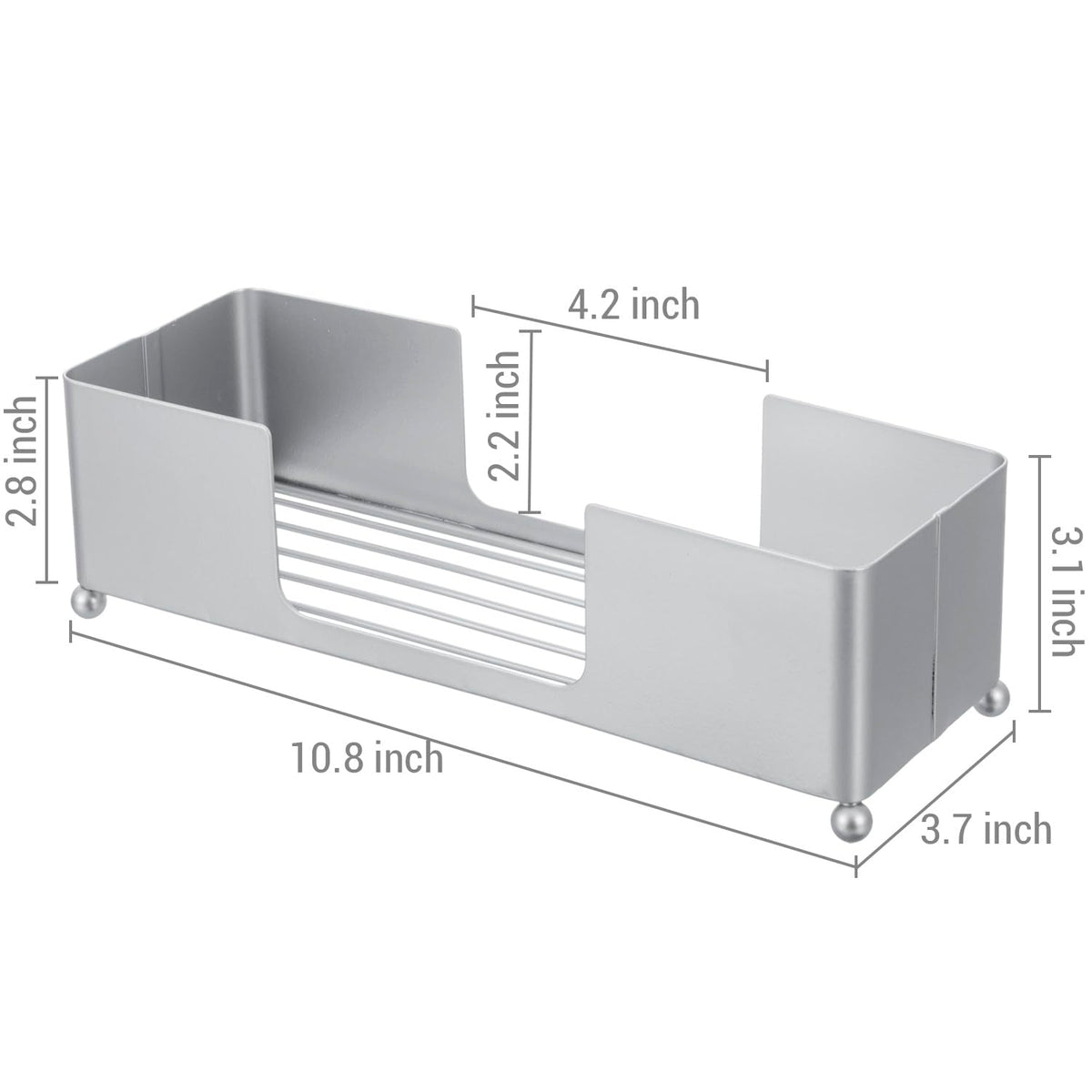 Modern Silver Tone Metal Countertop Folded Paper Towel Holders (2 Count)