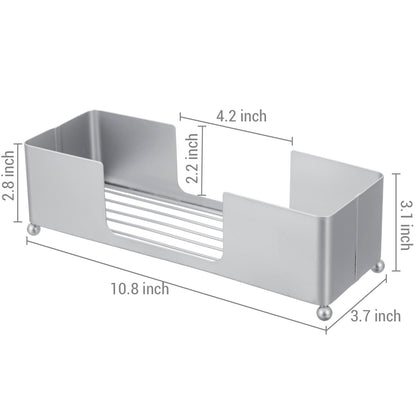 Modern Silver Tone Metal Countertop Folded Paper Towel Holders (2 Count)