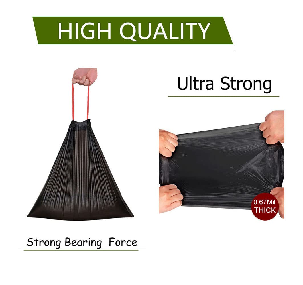 6 7 Gallon Black Trash Bag (100 Count)