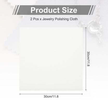 Jewelry Polishing Cloth 11.8x11.8 Inch Silver Polish Cleaning Cloths Jewelry Cleaner for Rings