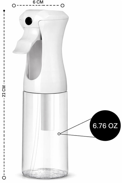 Continuous Mist Clear Spray Bottle 200ml Fine Mist for Hair