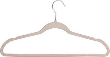 Honey-Can-Do 75-Pack Slim-Profile Non-Slip Velvet, Dusty Pink Hanger, 25