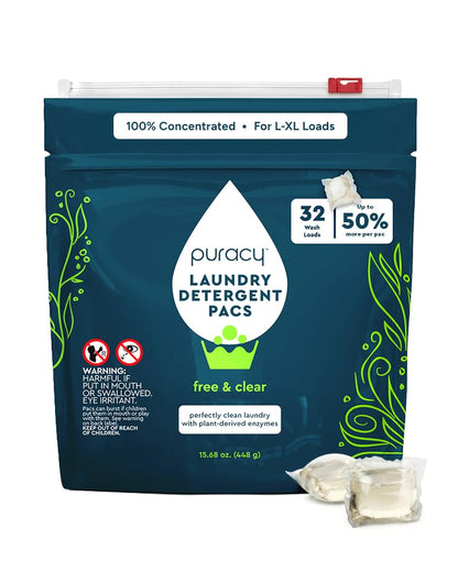 Laundry Detergent Pods with 2 Bio (32 Count)