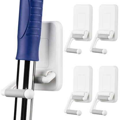 Broom Mop Holder Wall Mount 4PCS 180° Rotating No (4 Count)