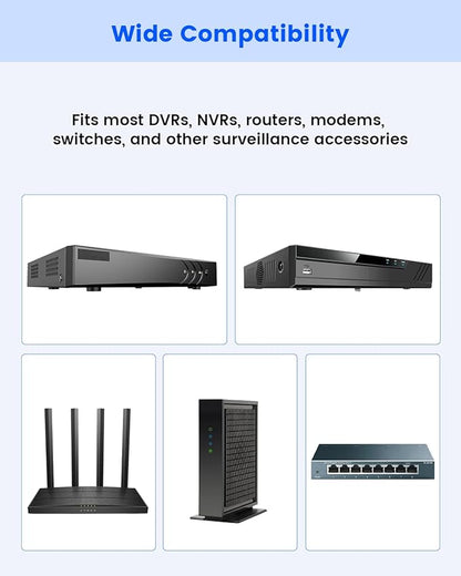 DVR Lock Box & NVR Enclosure, Heavy Duty Lockable Metal Cabinet for CCTV Surveillance, Wall Mount with Ventilation & Cable Management
