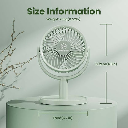 Shinebella 4 Speeds Small Desk Fan with Strong Airflow, Personal Portable Mini USB Fan, Quiet, 310 Degree Rotation, Detachable, Easy to Clean, Lightweight, 4 inch, for Bedroom, Desk, Home… B08NP31ZWB