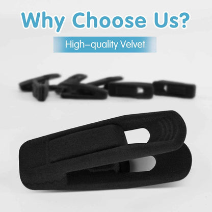 Black Velvet Hangers Clips 20 PCS (20 Count)