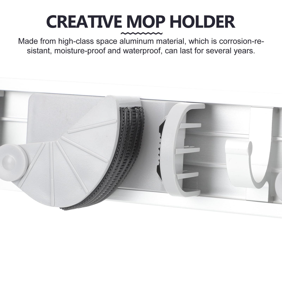 Space Aluminum Mop Hanging Hooks Rack