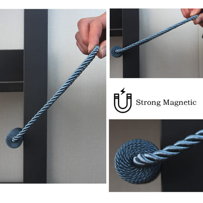 Magnetic Curtain Tiebacks Decorative Holdbacks Rope Tie Back Drapes Hangtty (6 Count)