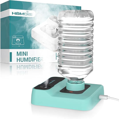 Portable Humidifiers for Travel, Small Mini Humidifier with Auto Shut-Off, Nightlight and Storage Bag for Hotel, Bedroom or Office, Plant Humidifier Indoor, Green