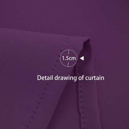 Purple Cafe Half Window Curtain (2 Count)