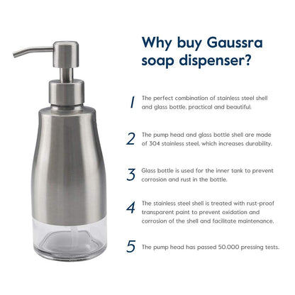 Soap Dispenser with Coaster and Stickers