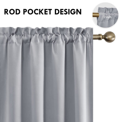 Blackout Curtains Room Darkening Thermal Insulated Bedroom Curtains Window Curtain Panels (2 Count)