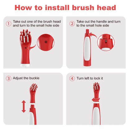 Rechargeable Electric Cleaning Brush with 4 in 1 Multiple Brush Heads and USB Cable
