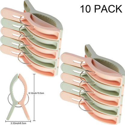 10 Pack Beach Towel Clips for Beach Chairs (10 Count)