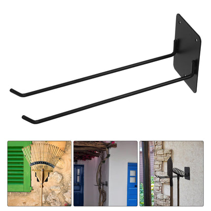 Wall Mounted Broom and Mop Holder Heavy Duty Garden Tool Organizer Rack Hooks for Efficient Storage of Shovels Rakes and Hoses Space