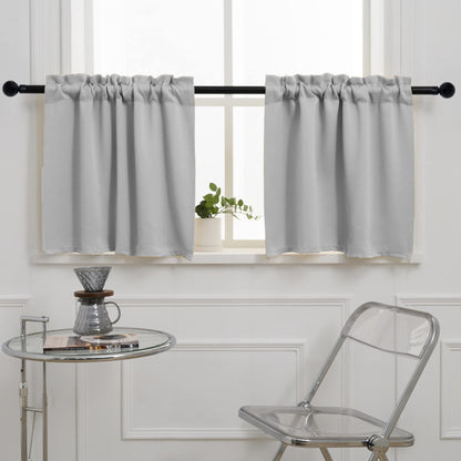 Light Grey Cafe Curtain (2 Count)