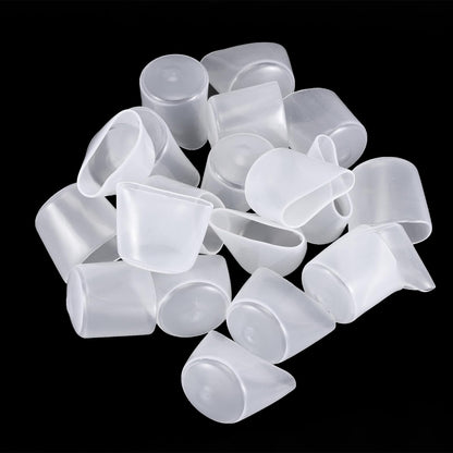 20pcs Rubber End Caps 29mm ID Vinyl PVC Round Tube Bolt Cap Cover Screw Thread Protectors Clear