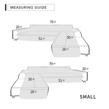 Reversible L Shape Sectional Couch Cover