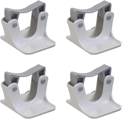Set of 4 Wall Mounted Mop Grippers No Drilling Broom Holders Mop Handle Hanger Space Saving Tool Organizers Kitchen Organization