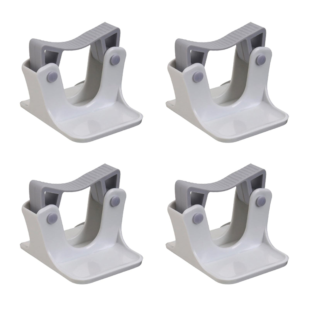 4 Pack Wall Mount Mop Holder Self Adhesive Broom Grippers No Drilling Mop Handle Hanger Practical Home Organization Tool