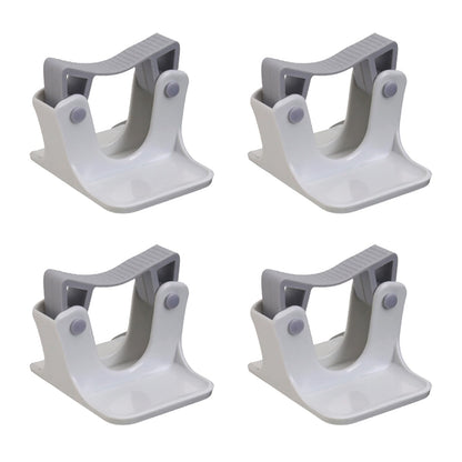 4 Pack Wall Mount Mop Holder Self Adhesive Broom Grippers No Drilling Mop Handle Hanger Practical Home Organization Tool